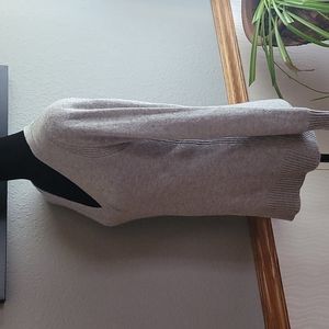Banana Republic V-neck gray button down back, extra fine wool sweater